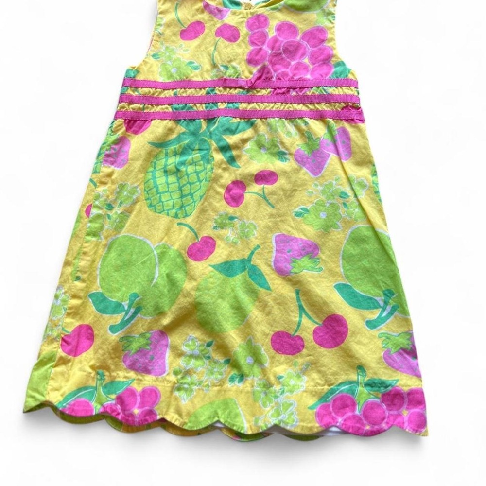 Lilly Pulitzer Sleeveless Dress with Fruit Print Girls 4T Cotton Summer Dress - Picture 6 of 8